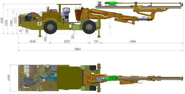 KJ211 Underground Mining Drill Rigs and Tunneling Jumbo