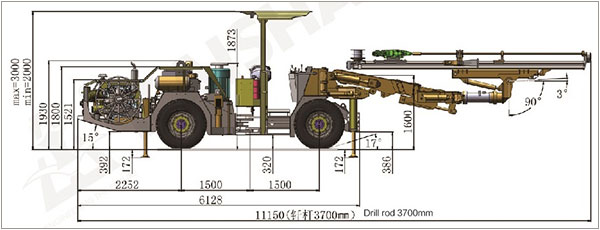 KJ311 Underground Mining Drill Rigs and Tunneling Jumbo
