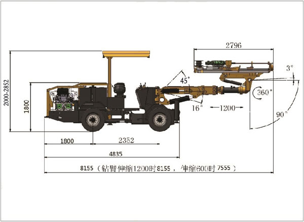 KJ311 Underground Mining Drill Rigs and Tunneling Jumbo