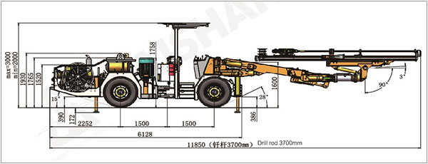 KJ311 Underground Mining Drill Rigs and Tunneling Jumbo