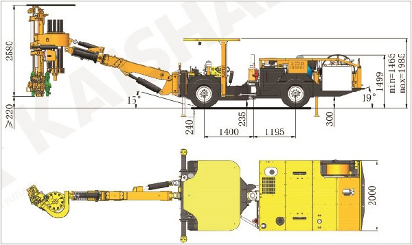 KJ311 Underground Mining Drill Rigs and Tunneling Jumbo