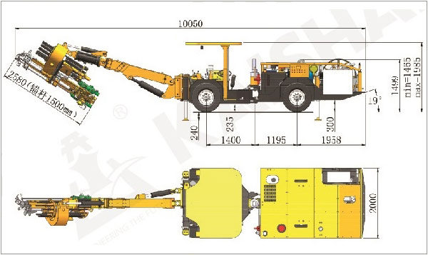 KJ311 Underground Mining Drill Rigs and Tunneling Jumbo
