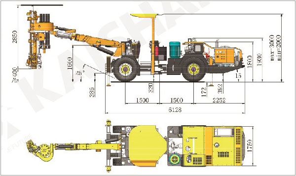 KJ311 Underground Mining Drill Rigs and Tunneling Jumbo