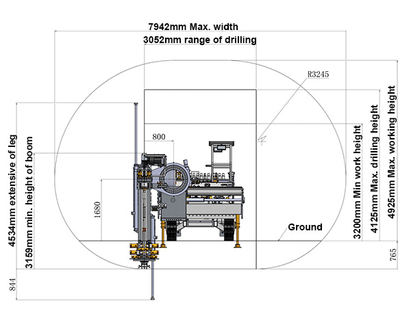KSQ31 Underground Mining DTH Drill Rigs and Tunneling Jumbo